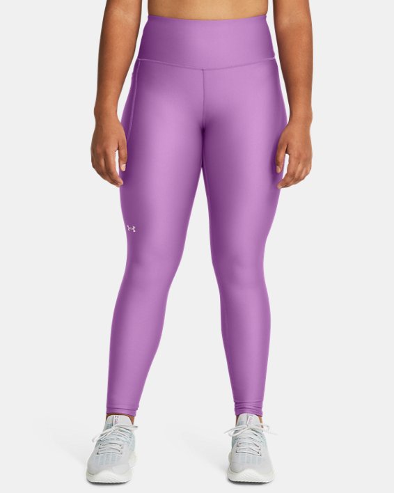 Damen HeatGear® No-Slip Waistband Full-Length-Leggings, Purple, pdpMainDesktop image number 0